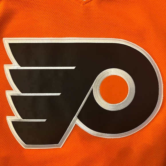 REEBOK PHILADELPHIA FLYERS ORANGE MENS L/ 52 W/ ERIC LINDROS KIT NEW SEE PICS!! - Picture 7 of 13